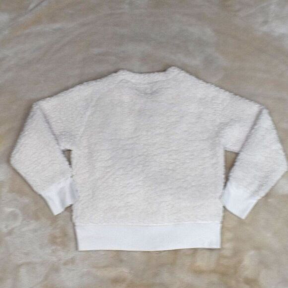 NSF Sherpa Bomber Jacket Womens Medium White Super Soft Lightweight Teddy Coat - Picture 5 of 13